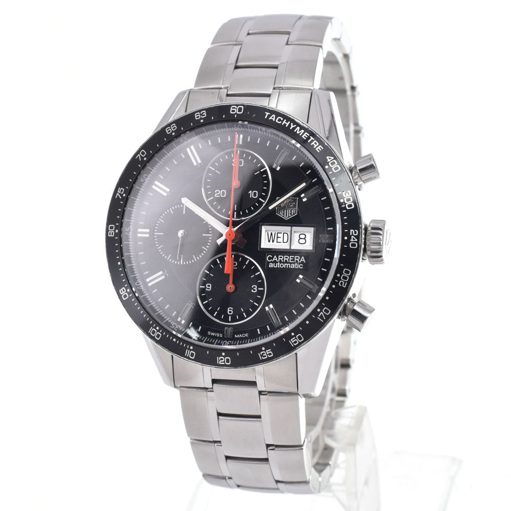 with paper TAG HEUER Carrera CV201AH.BA0725 Chronograph day date black Dial Automatic Men's
 Watch M#150890