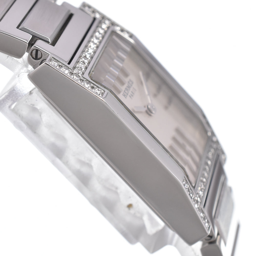 HERMES tandem TA1.230 Diamond Bezel Silver Dial Quartz Ladies
 Watch O#150892