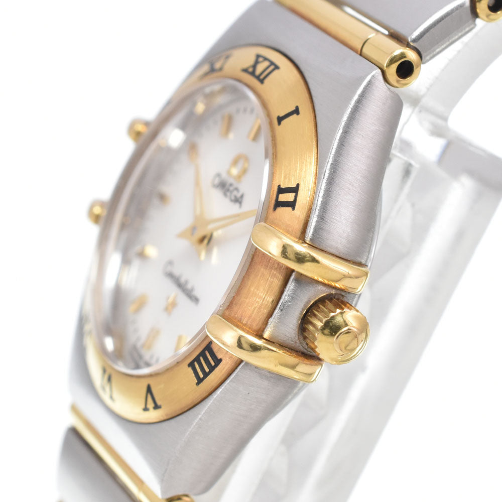 with paper OMEGA Constellation Mini 1262.70 Stainless Steel/K18YG White shell Dial Quartz Ladies
 Watch L#150899