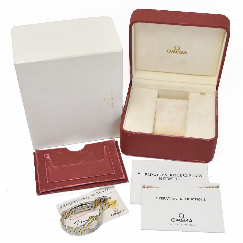 with paper OMEGA Constellation Mini 1262.70 Stainless Steel/K18YG White shell Dial Quartz Ladies
 Watch L#150899