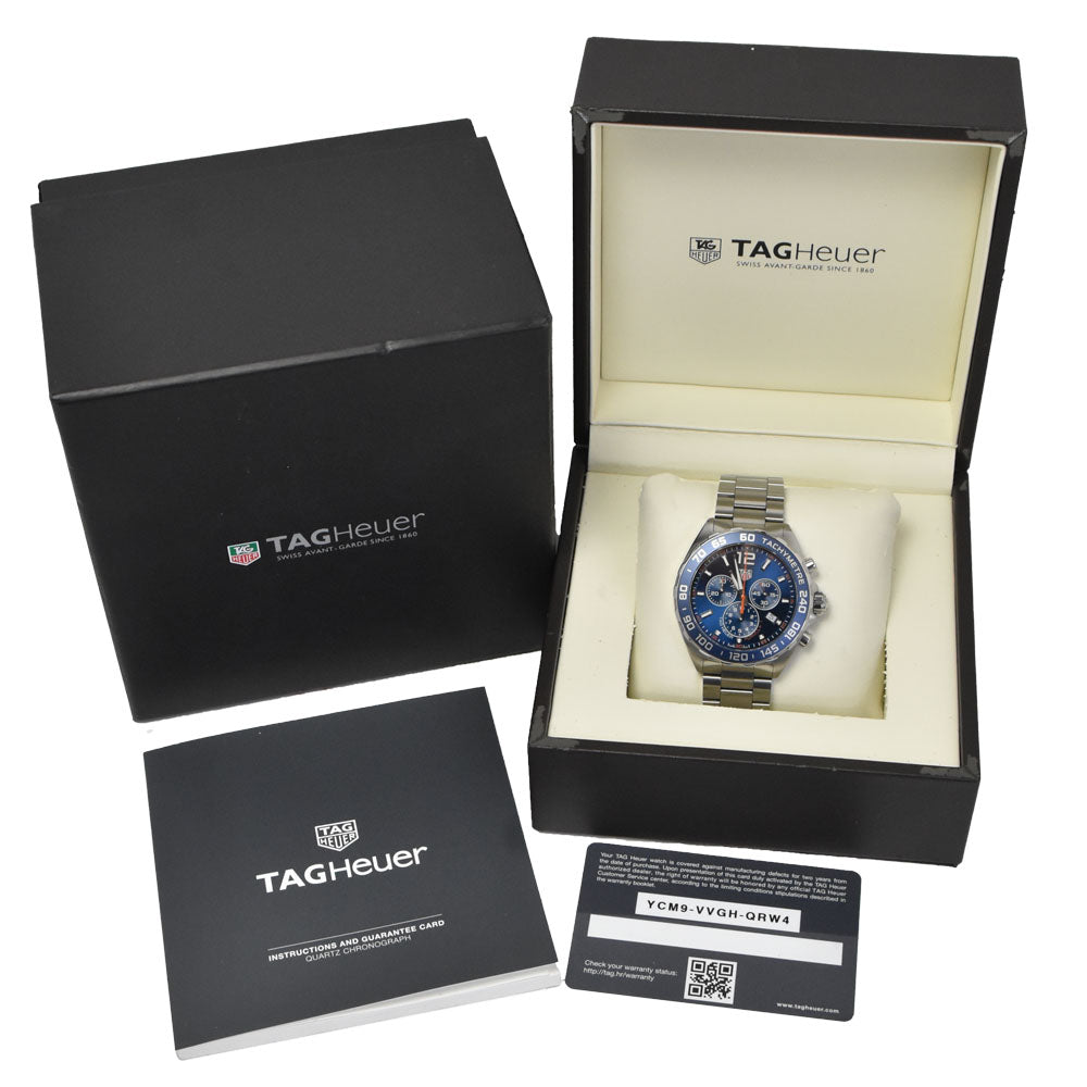 with paper TAG HEUER Formula 1 CAZ1014.BA0842 Chronograph Date blue Dial Quartz Men's
 Watch L#150901