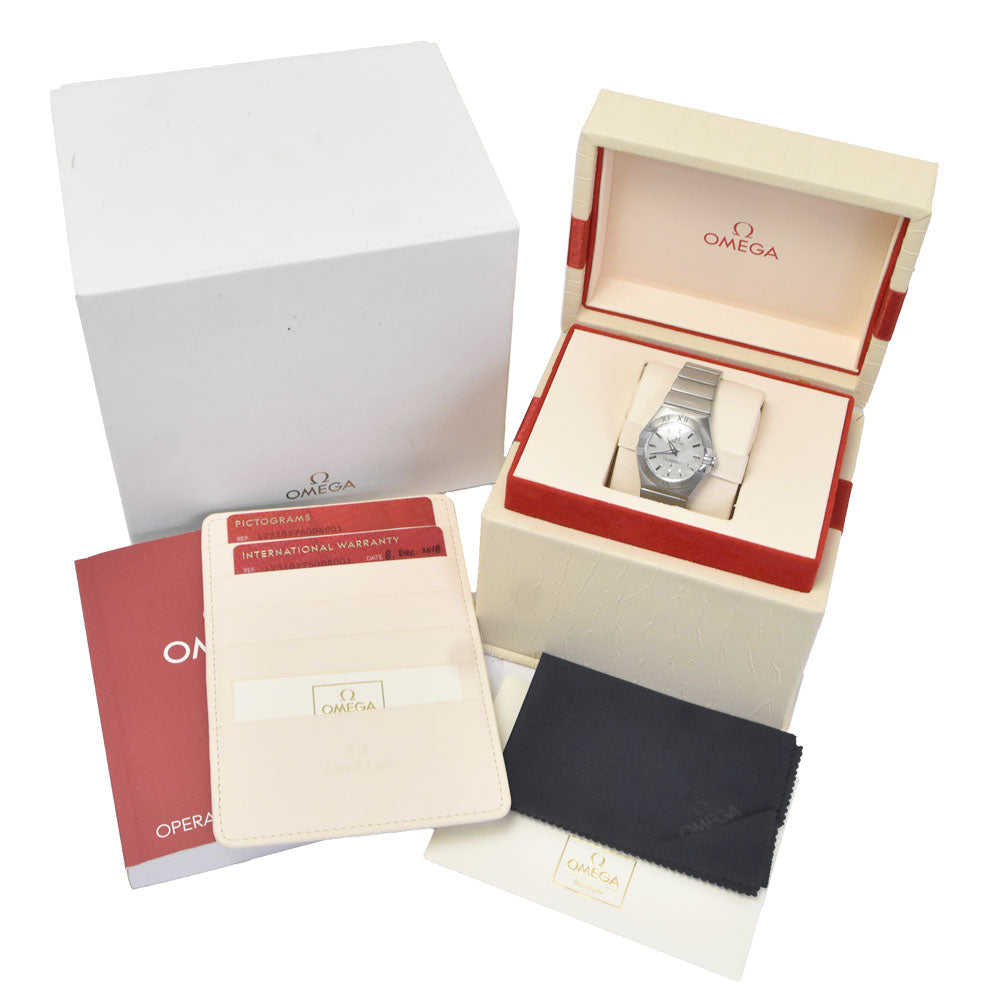 with paper OMEGA Constellation 123.10.27.60.05.001 White shell Dial Quartz Ladies
 Watch L#150916