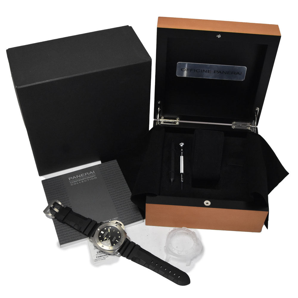 PANERAI Luminor Submersible PAM00305 Small second black Dial Automatic Men's
 Watch K#150920