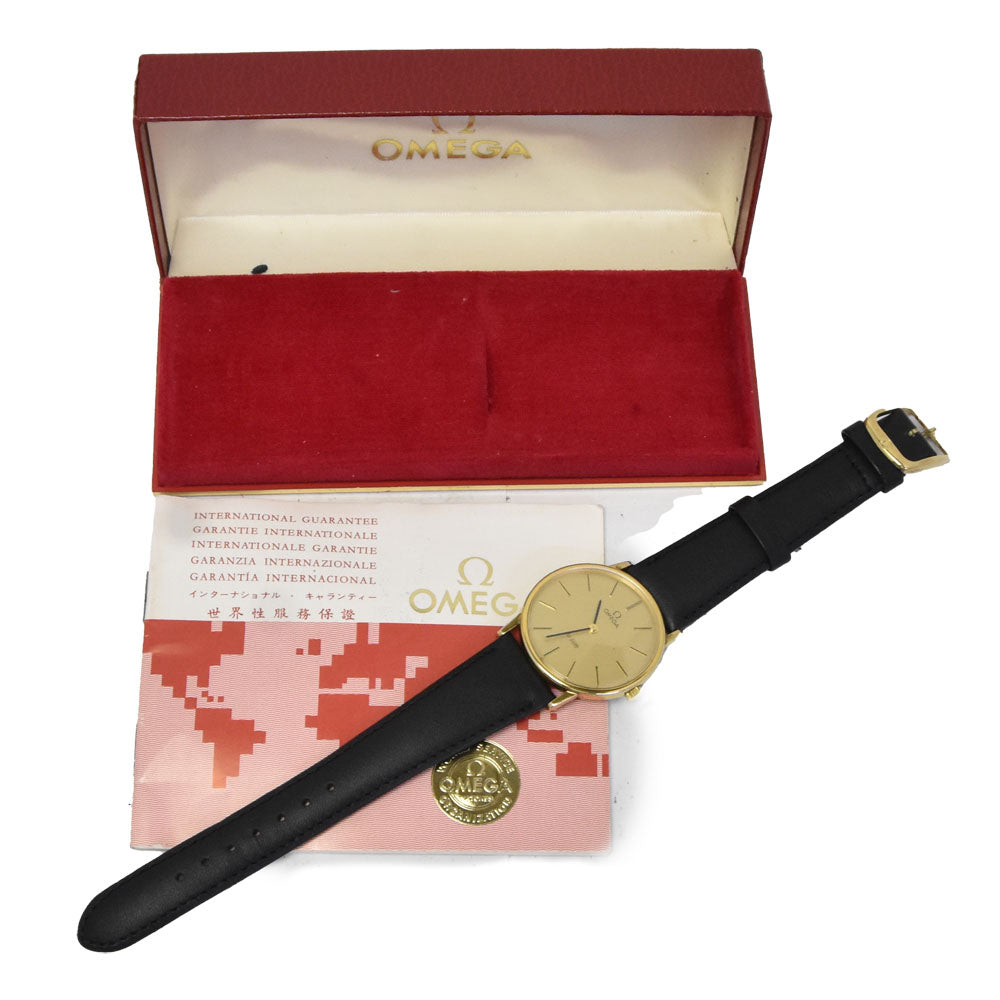 with paper OMEGA De Ville 111.140 vintage gold Dial Hand Winding Men's
 Watch M#150921