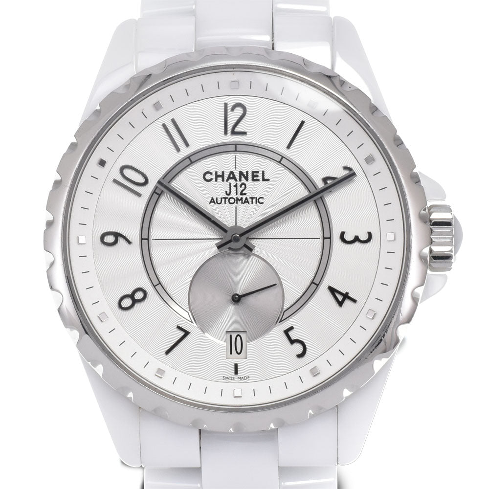 CHANEL J12 H3837 Date white ceramic Silver Dial Automatic Men's
 Watch M#150925