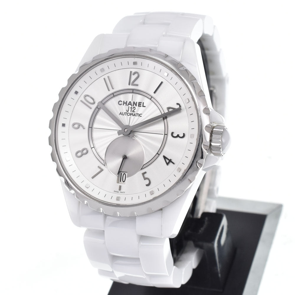 CHANEL J12 H3837 Date white ceramic Silver Dial Automatic Men's
 Watch M#150925