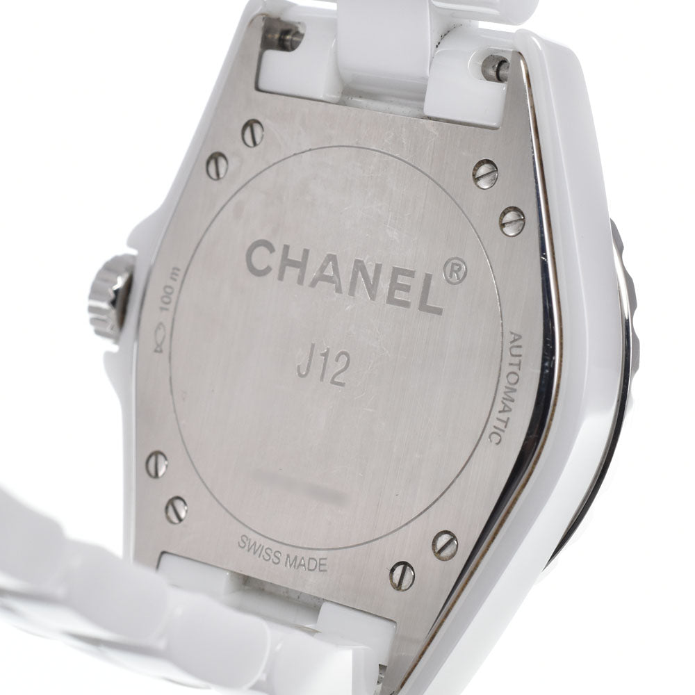 CHANEL J12 H3837 Date white ceramic Silver Dial Automatic Men's
 Watch M#150925