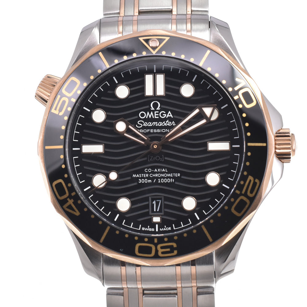 with paper OMEGA Seamaster Diver 300M 210.20.42.20.01.001 black Dial Automatic Men's
 Watch L#150927