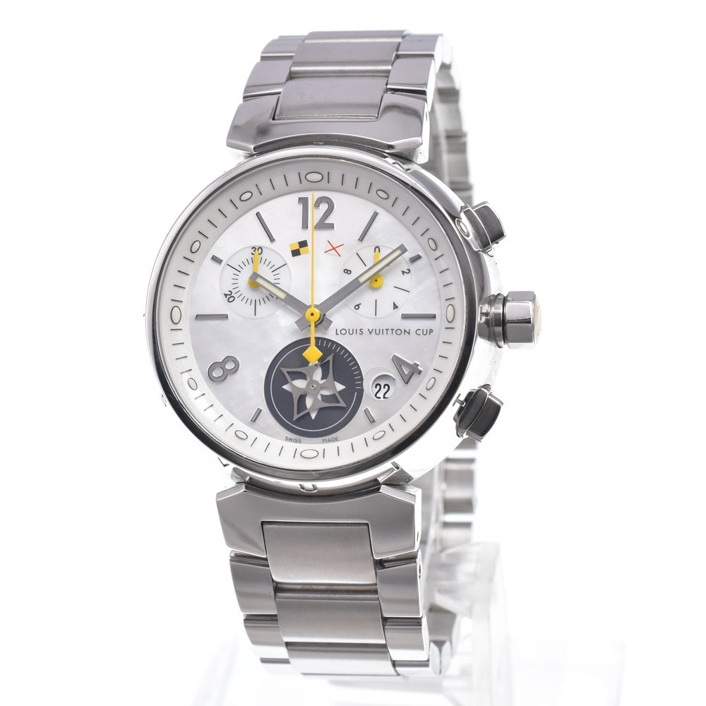 LOUIS VUITTON Tambour Lovely Cup Chronograph Q132C White shell Dial Quartz Ladies
 Watch N#150937