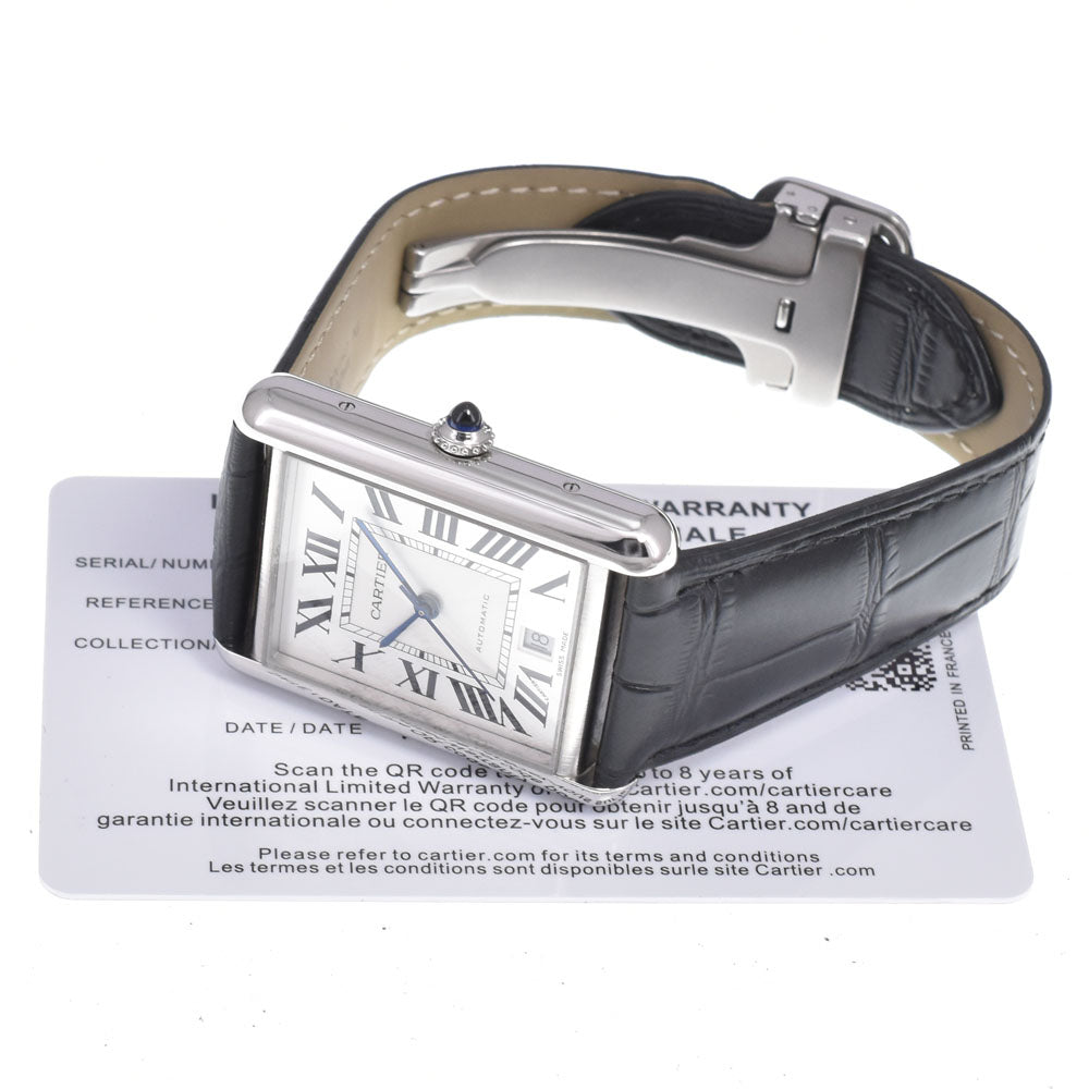 with paper CARTIER Tank Must XL WSTA0040 Date Silver Dial Automatic Men's
 Watch O#150941