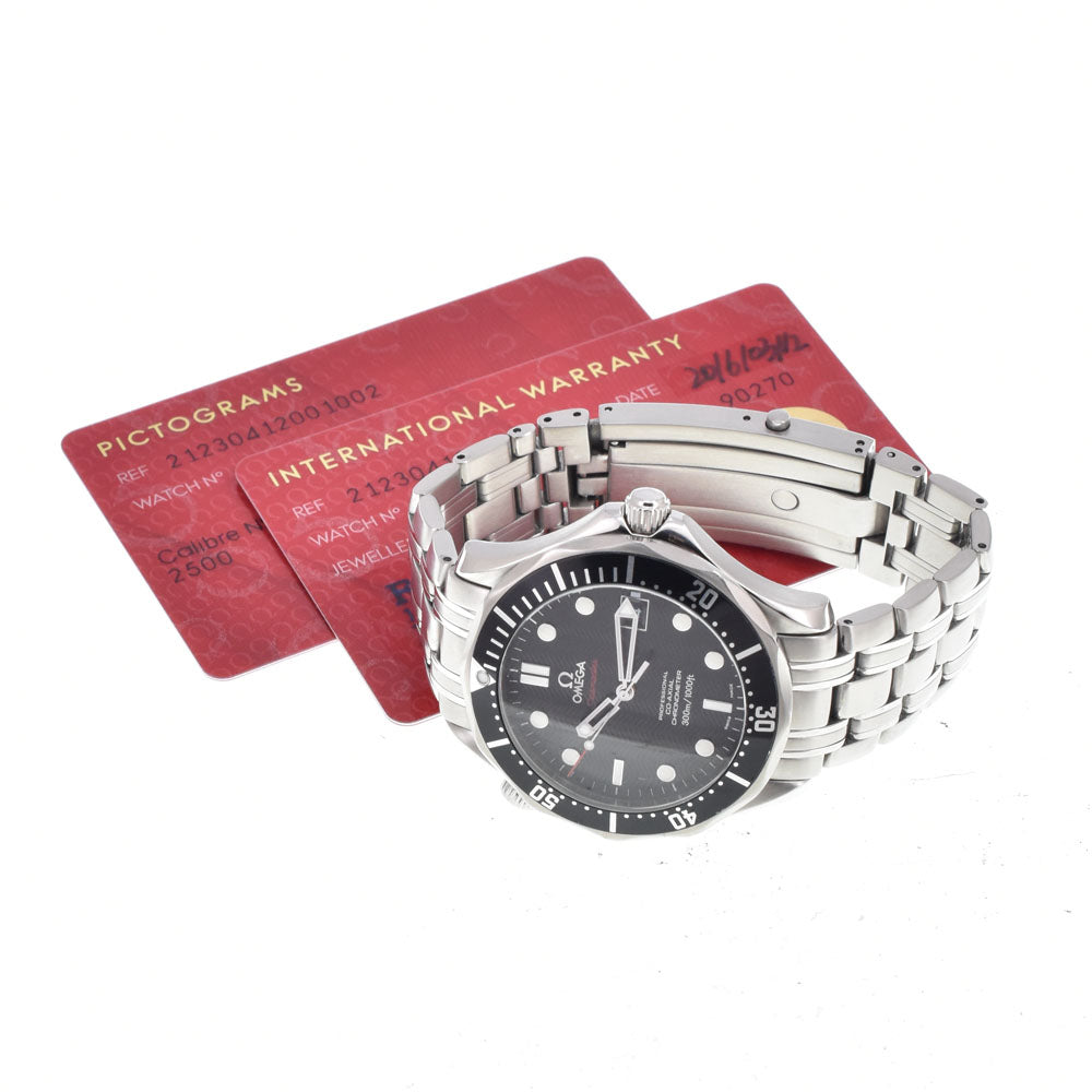 with paper OMEGA Seamaster Coaxial 212.30.41.20.01.002 Date black Dial Automatic Men's
 Watch M#150942