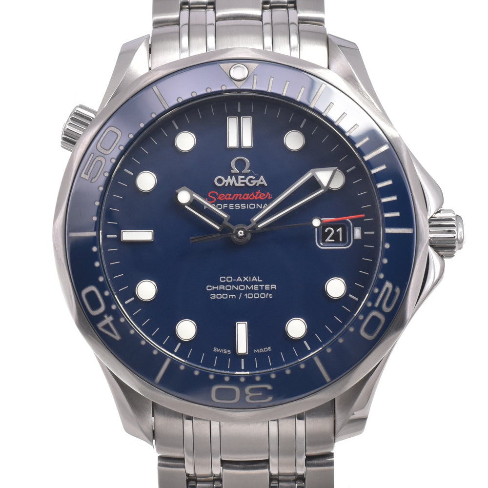 with paper OMEGA Seamaster Diver 300m 212.30.41.20.03.001 blue Dial Automatic Men's
 Watch L#150953