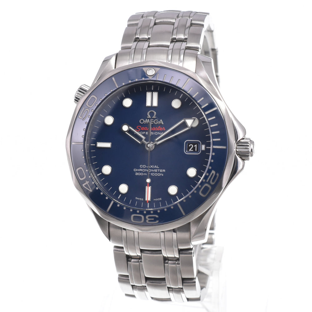 with paper OMEGA Seamaster Diver 300m 212.30.41.20.03.001 blue Dial Automatic Men's
 Watch L#150953