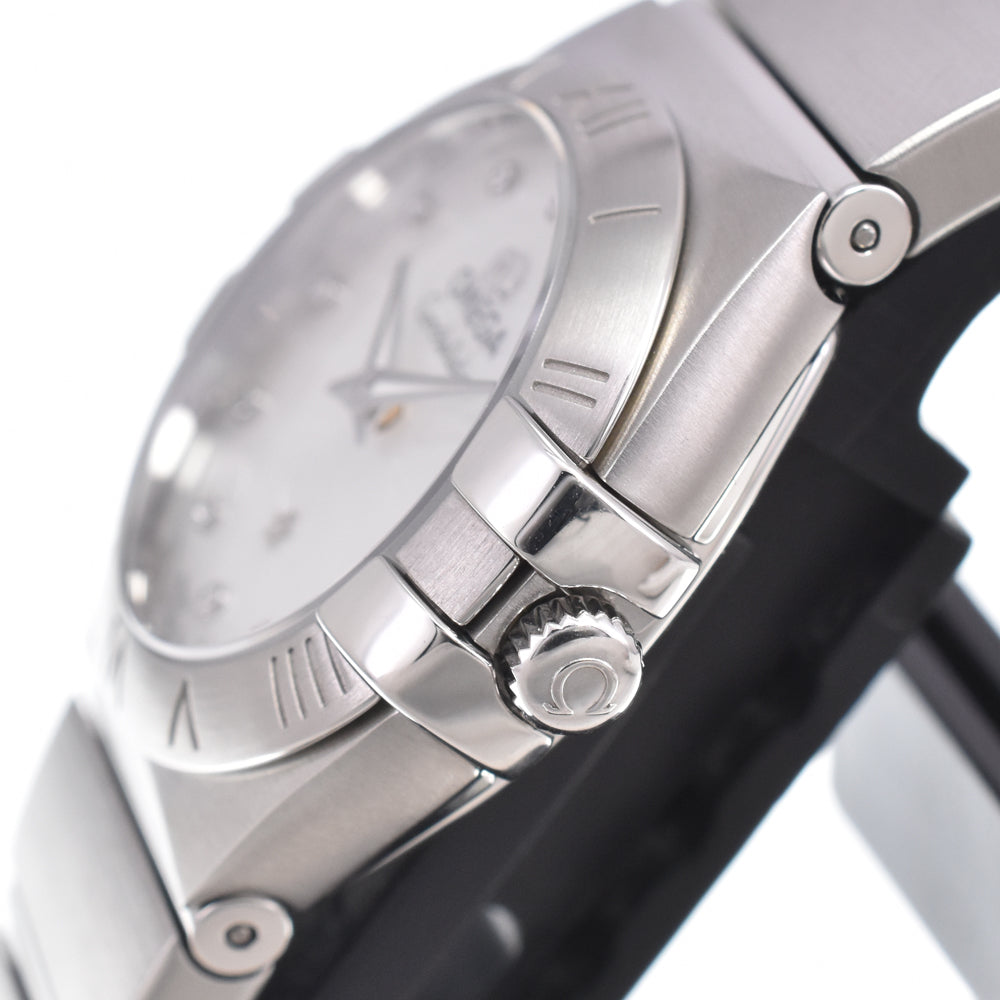 with paper OMEGA Constellation 123.10.24.60.55.003 12P diamond White shell Dial Quartz Ladies
 Watch L#150958