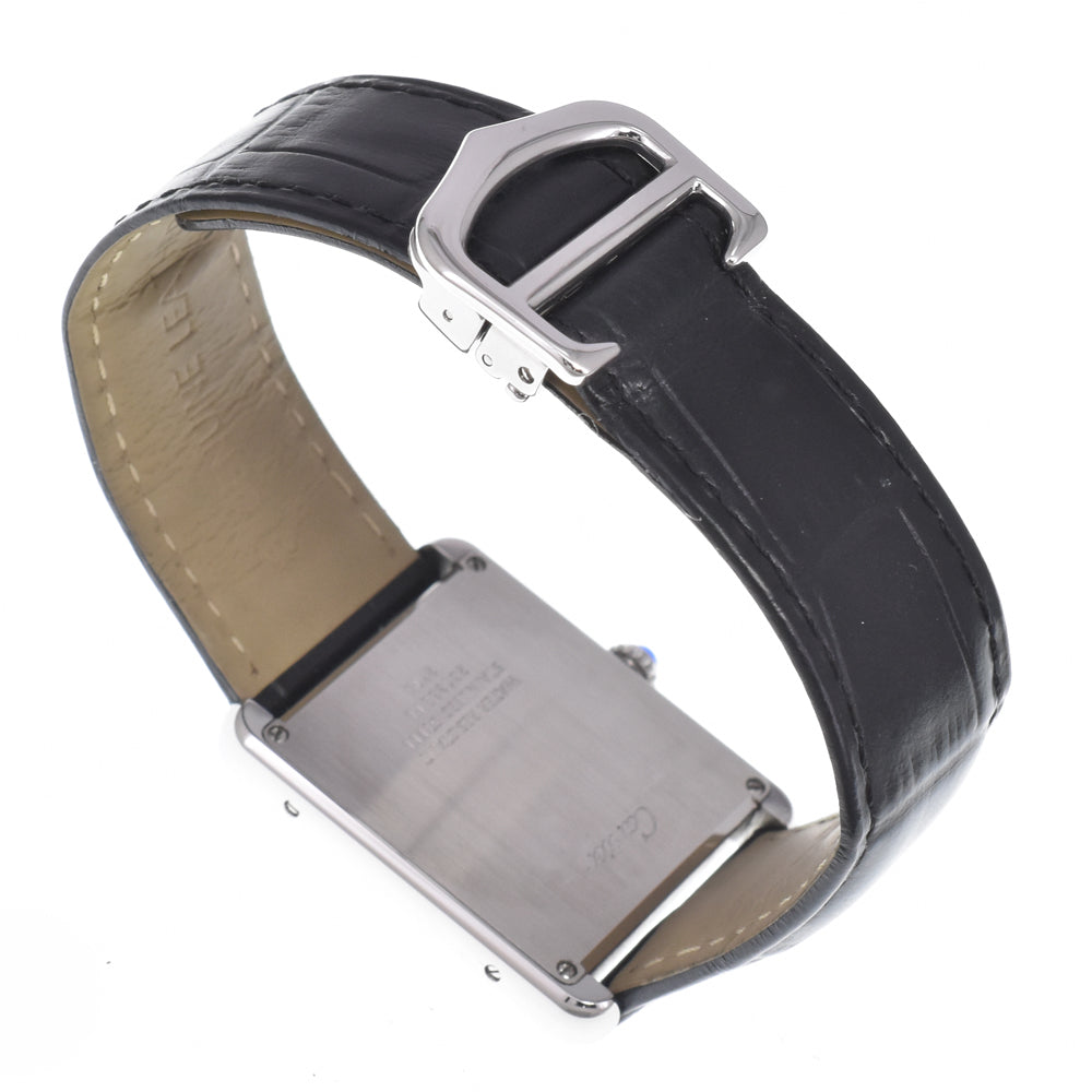 with paper CARTIER Tank solo LM W1018355 Silver Dial Quartz Men's
 Watch M#150962