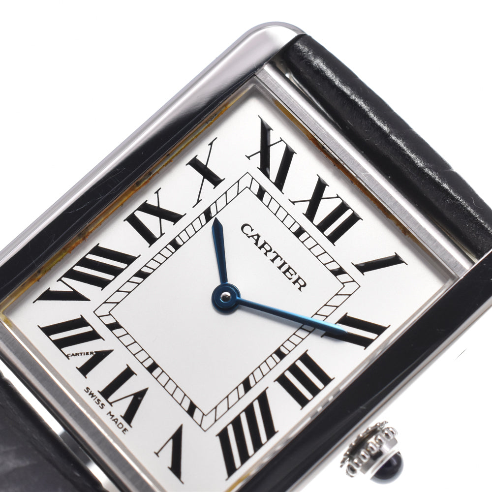 with paper CARTIER Tank solo LM W1018355 Silver Dial Quartz Men's
 Watch M#150962