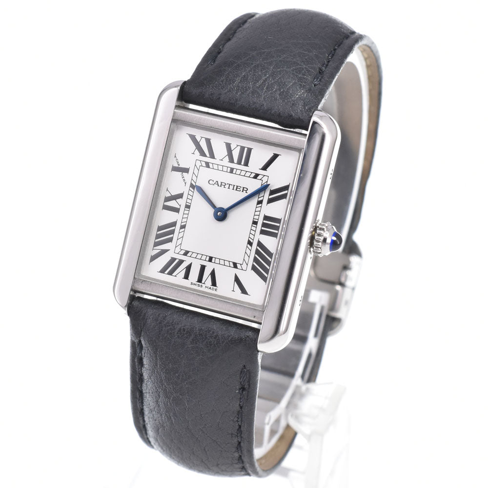 with paper CARTIER Tank solo WSTA0030 Silver Dial Quartz Ladies
 Watch M#150964