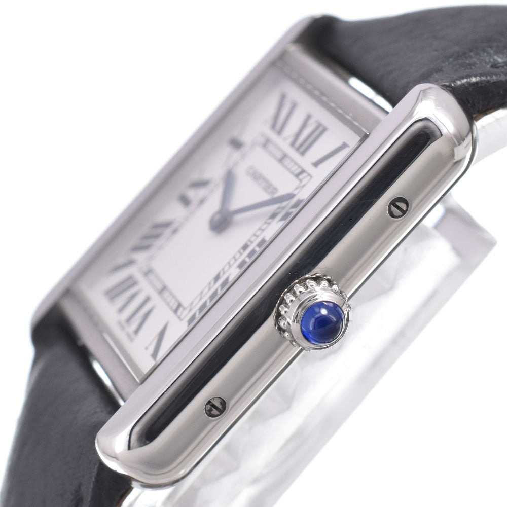 with paper CARTIER Tank solo WSTA0030 Silver Dial Quartz Ladies
 Watch M#150964
