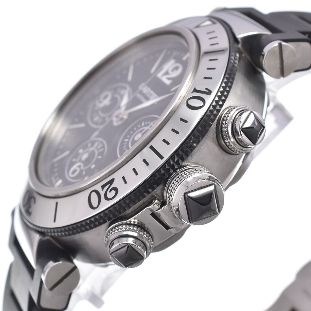 with paper CARTIER Pacha Sea timer W31088U2 black Dial Automatic Men's
 Watch O#150965