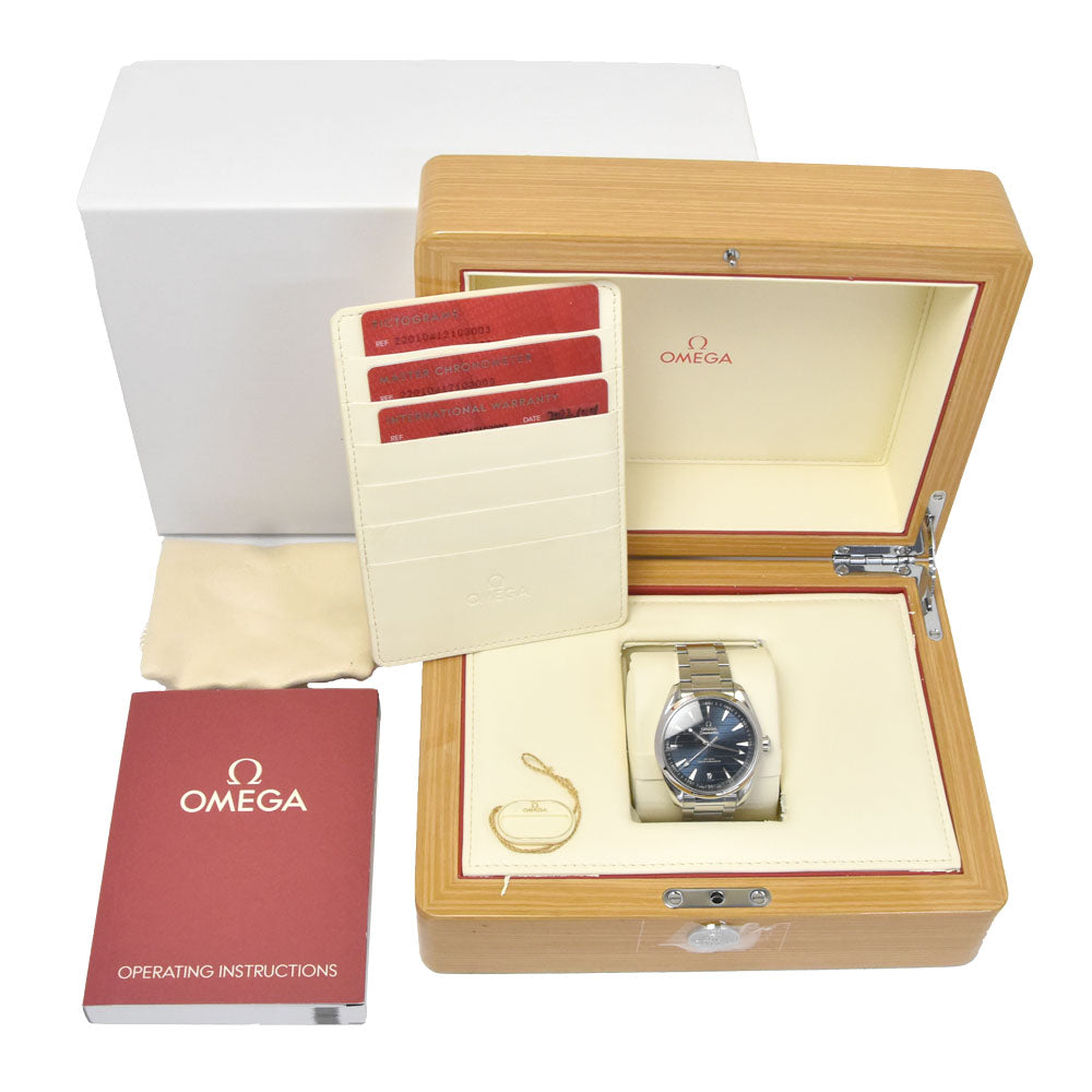 with paper OMEGA Seamaster Aqua Terra 220.10.41.21.03.003 blue Dial Automatic Men's
 Watch L#150968