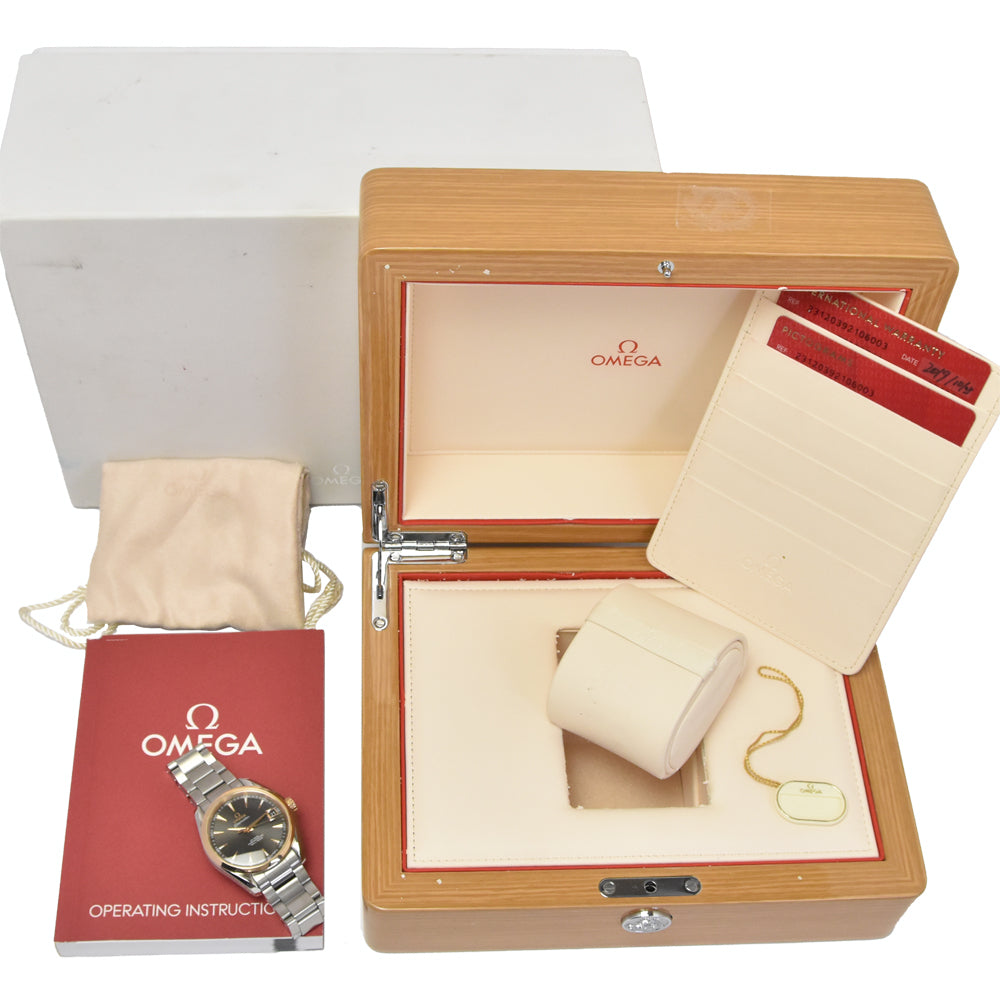 with paper OMEGA Seamaster Aqua Terra 231.20.39.21.06.003 gray Dial Automatic Men's
 Watch N#150969