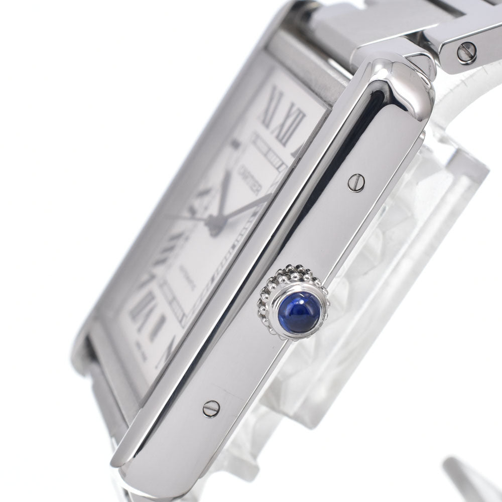 with paper CARTIER Tank solo W5200028 Date Silver Dial Automatic Men's
 Watch M#150970
