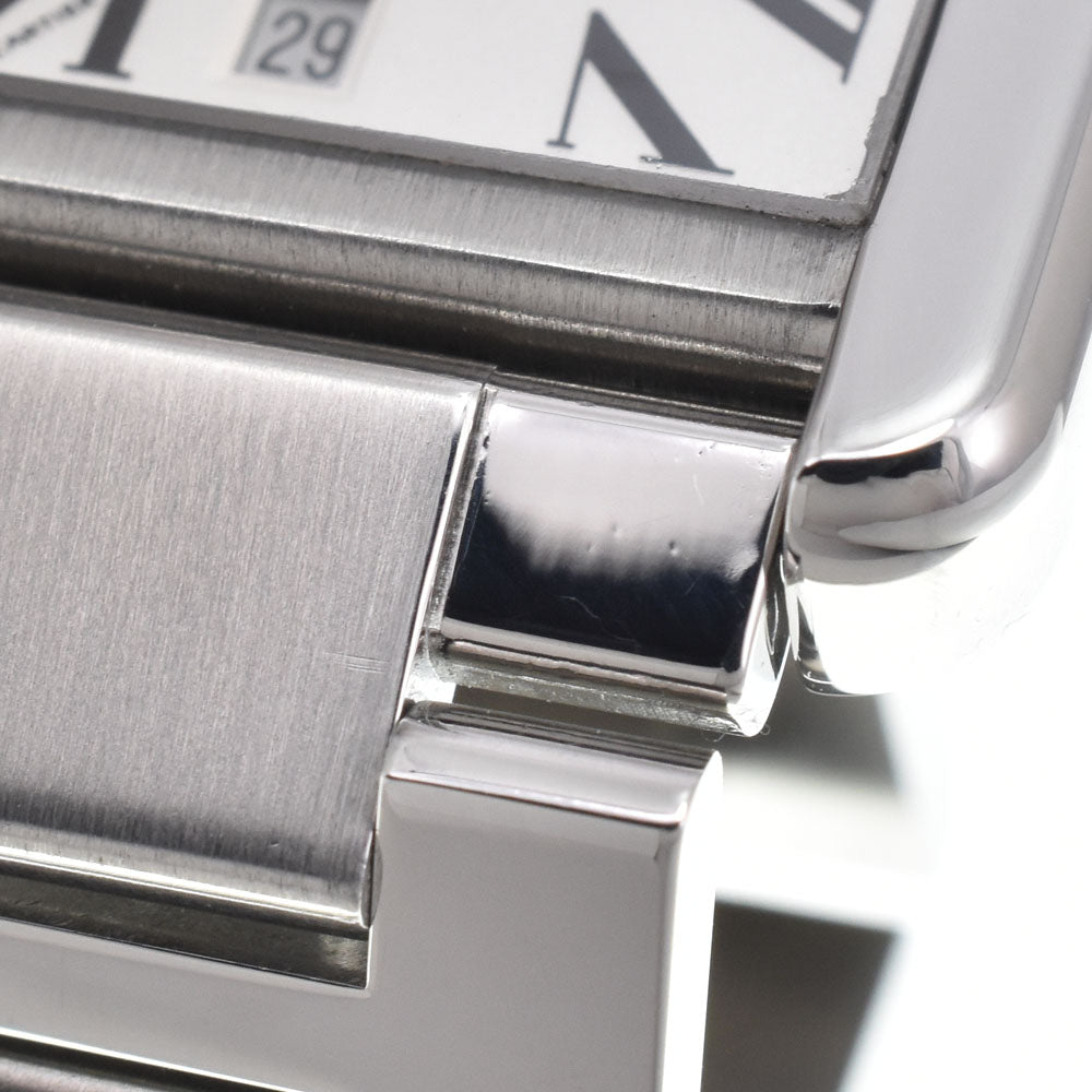 with paper CARTIER Tank solo W5200028 Date Silver Dial Automatic Men's
 Watch M#150970