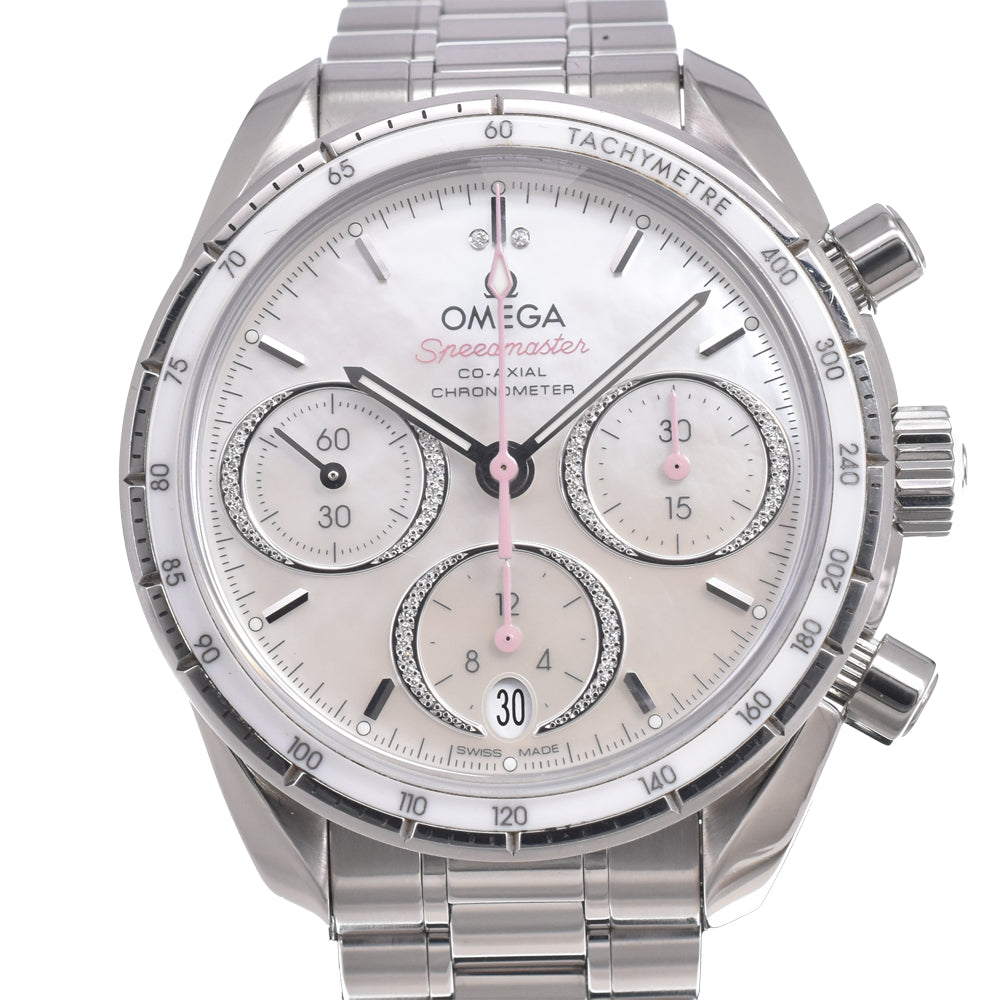 with paper OMEGA Speedmaster 324.30.38.50.55.001 diamond White shell Dial Automatic Men's
 Watch L#150971