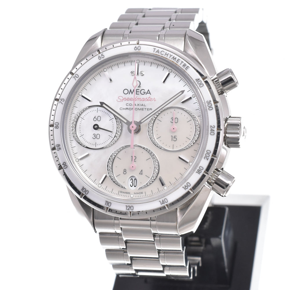 with paper OMEGA Speedmaster 324.30.38.50.55.001 diamond White shell Dial Automatic Men's
 Watch L#150971