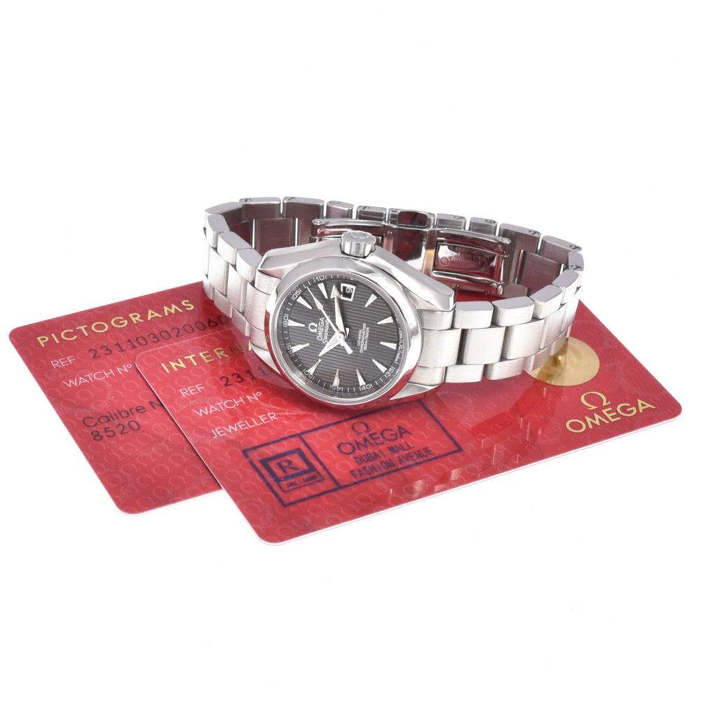with paper OMEGA Seamaster 231.10.30.20.06.001 gray Dial Automatic Ladies
 Watch L#150972