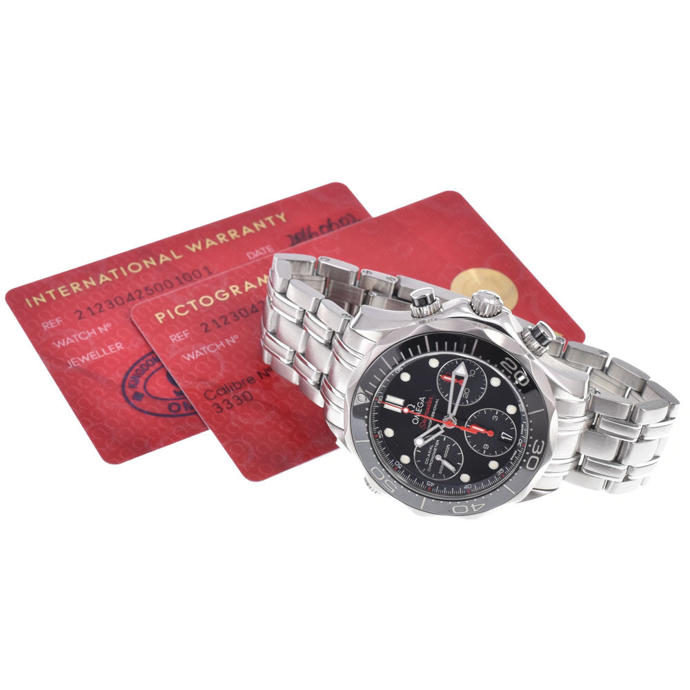 with paper OMEGA Seamaster diver 300m 212.30.42.50.01.001 black Dial Automatic Men's
 Watch N#150973