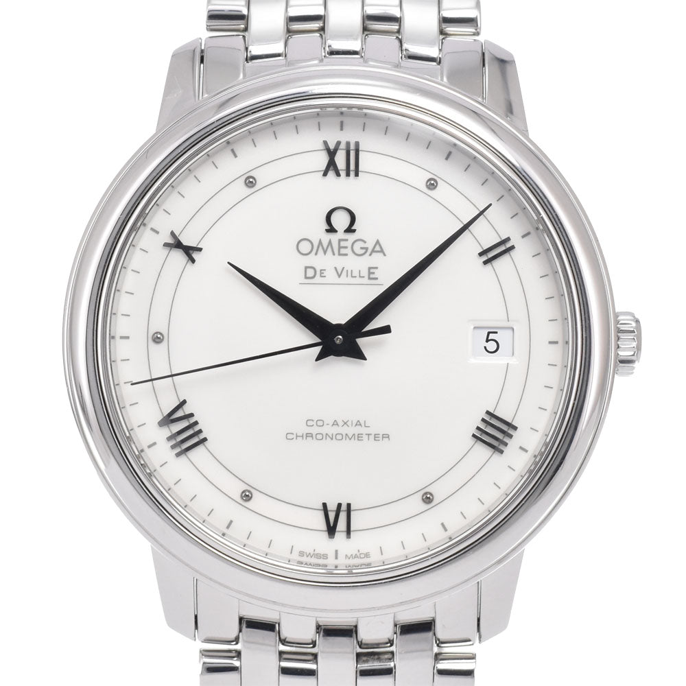 with paper OMEGA De Ville Prestige 424.10.37.20.04.001 Date white Dial Automatic Men's
 Watch L#150974