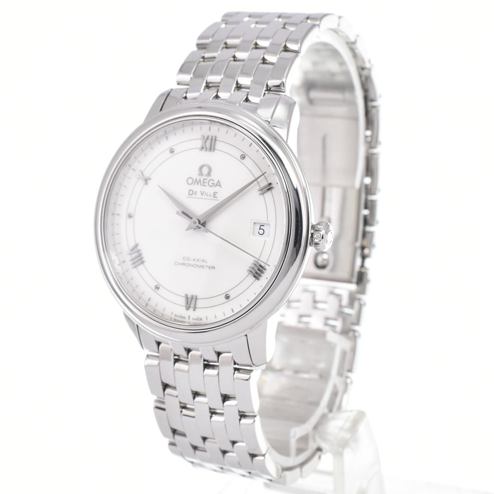 with paper OMEGA De Ville Prestige 424.10.37.20.04.001 Date white Dial Automatic Men's
 Watch L#150974