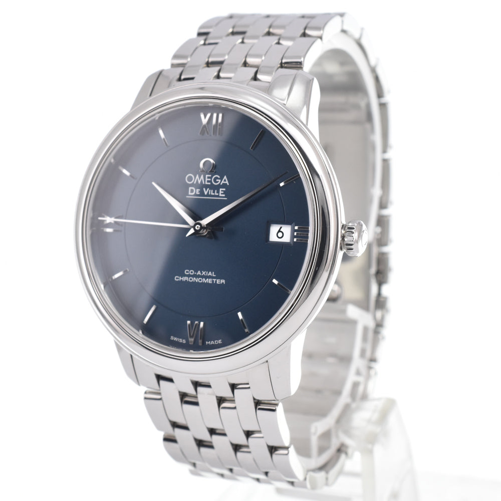 with paper OMEGA De Ville Prestige 424.10.37.20.03.001 blue Dial Automatic Men's
 Watch L#150977