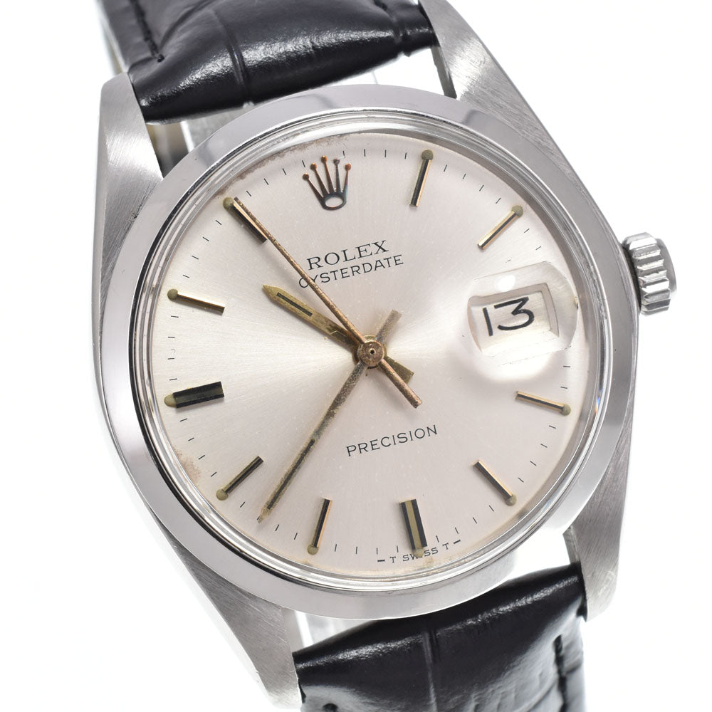 ROLEX Oyster Date Precision 6694 vintage Cal.1225 Silver Dial Hand Winding Men's
 Watch N#150981