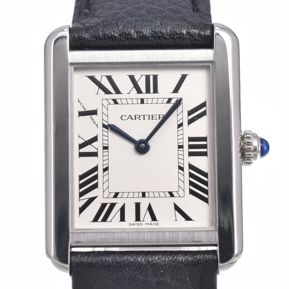 with paper CARTIER Tank solo WSTA0030 Silver Dial Quartz Ladies
 Watch M#150985