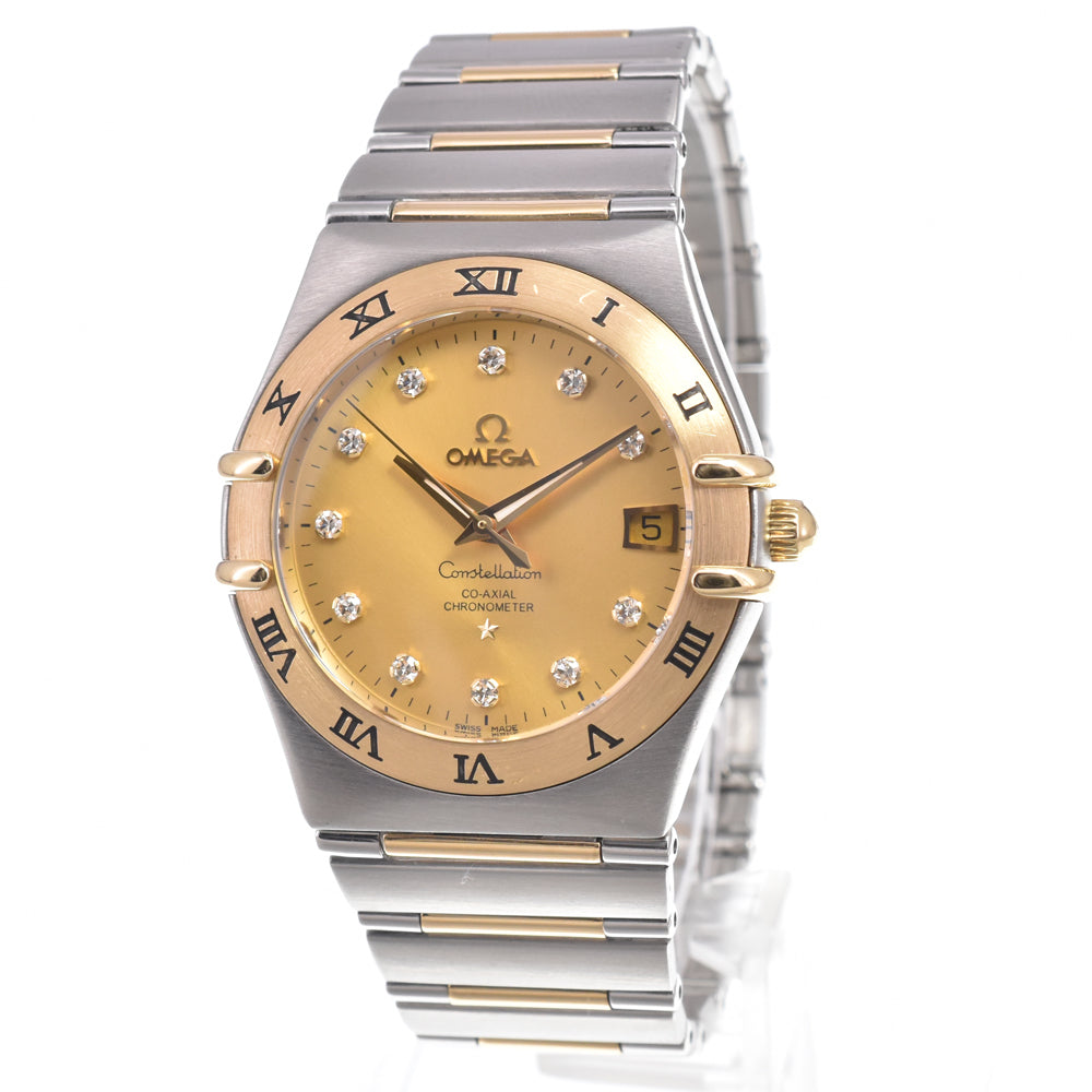 with paper OMEGA Constellation CO-AXIAL 111.20.36.20.58.001 11P Diamond gold Dial Automatic Men's
 Watch L#150987