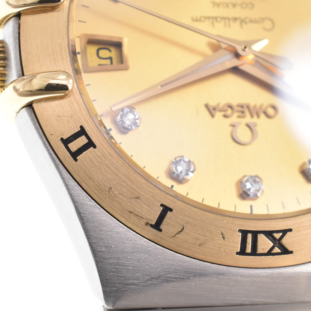 with paper OMEGA Constellation CO-AXIAL 111.20.36.20.58.001 11P Diamond gold Dial Automatic Men's
 Watch L#150987