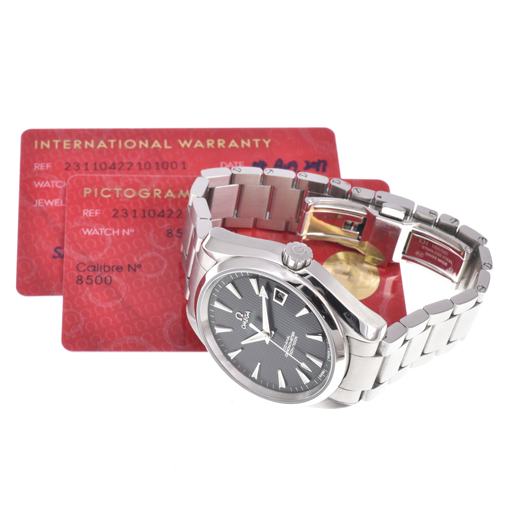 with paper OMEGA Seamaster Aqua Terra 231.10.42.21.01.001 black Dial Automatic Men's
 Watch L#150995