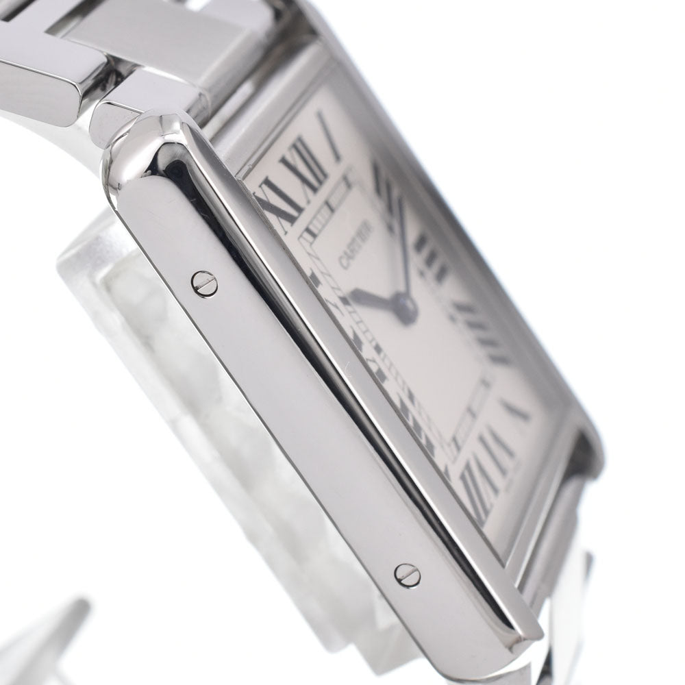 with paper CARTIER Tank solo W5200014 Silver Dial Quartz Men's
 Watch M#150996
