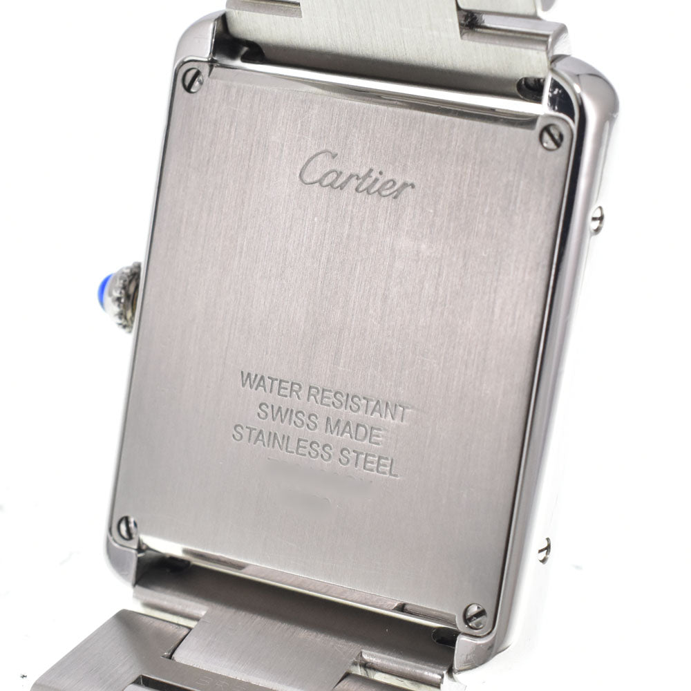 with paper CARTIER Tank solo W5200014 Silver Dial Quartz Men's
 Watch M#150996