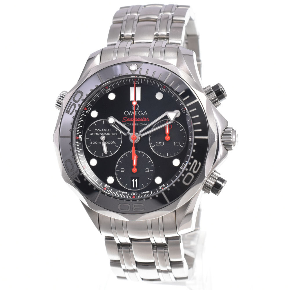 with paper OMEGA Seamaster diver 300m 212.30.42.50.01.001 Chronograph Date black Dial Automatic Men's
 Watch L#150999