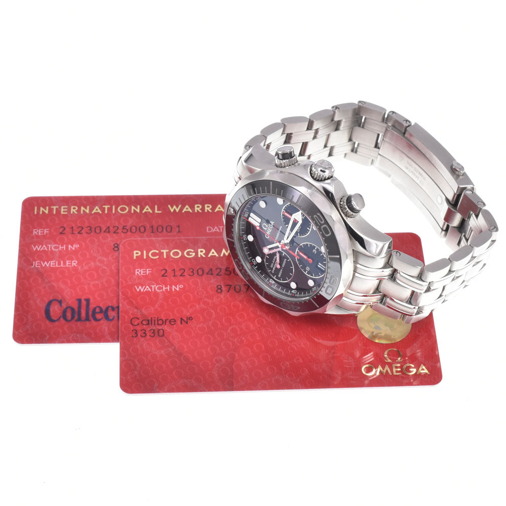 with paper OMEGA Seamaster diver 300m 212.30.42.50.01.001 Chronograph Date black Dial Automatic Men's
 Watch L#150999