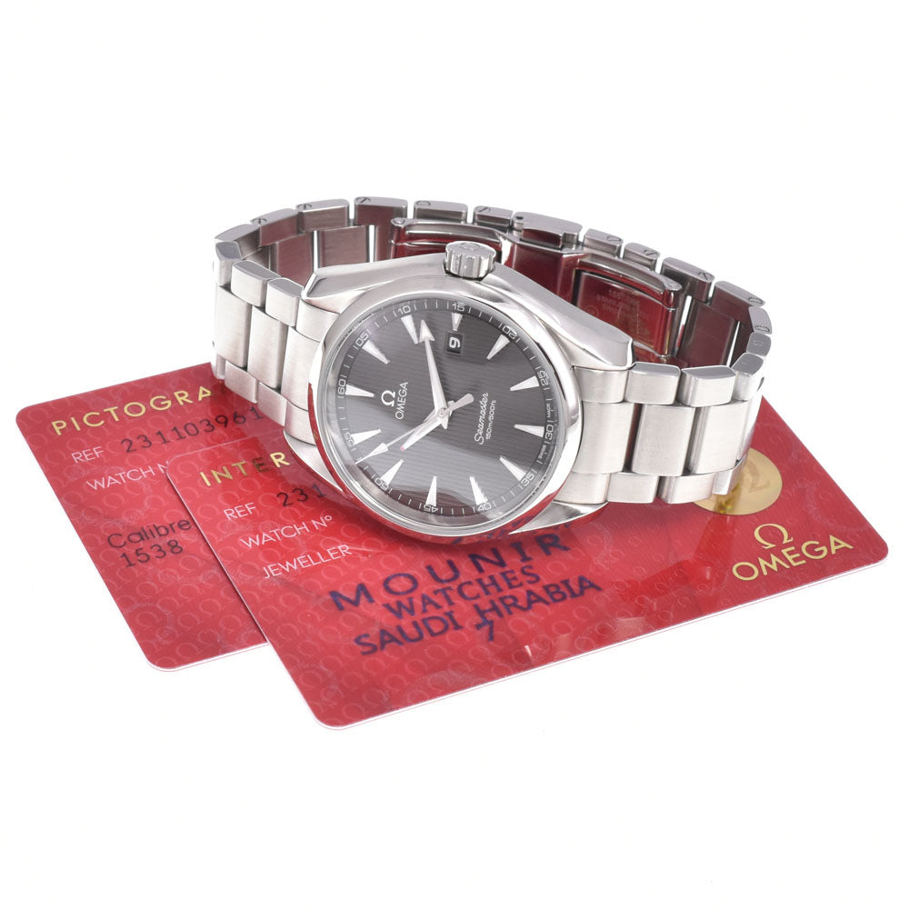 with paper OMEGA Seamaster Aqua Terra 231.10.39.61.06.001 Date black Dial Quartz Men's
 Watch M#151001