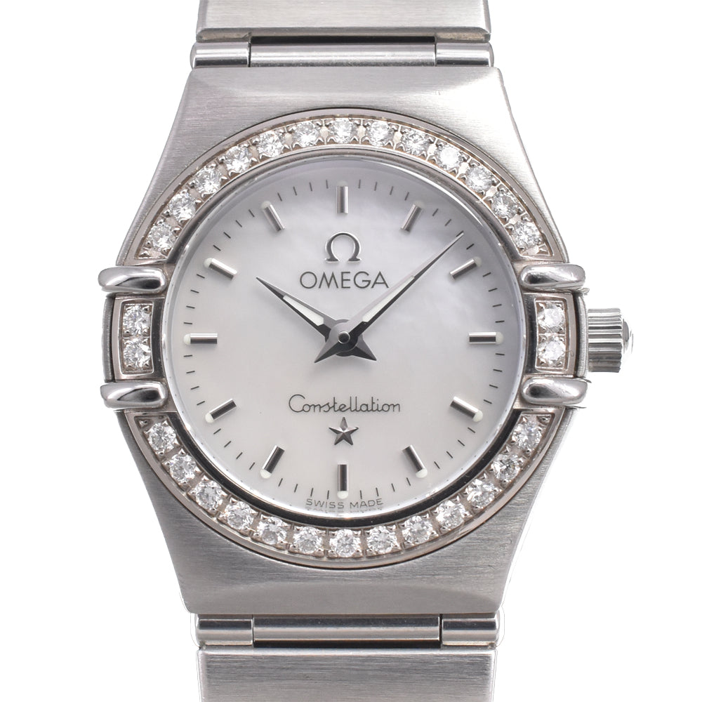 OMEGA Constellation Mini 1466.71 Diamond Bezel White shell Dial Quartz Ladies
 Watch L#151004