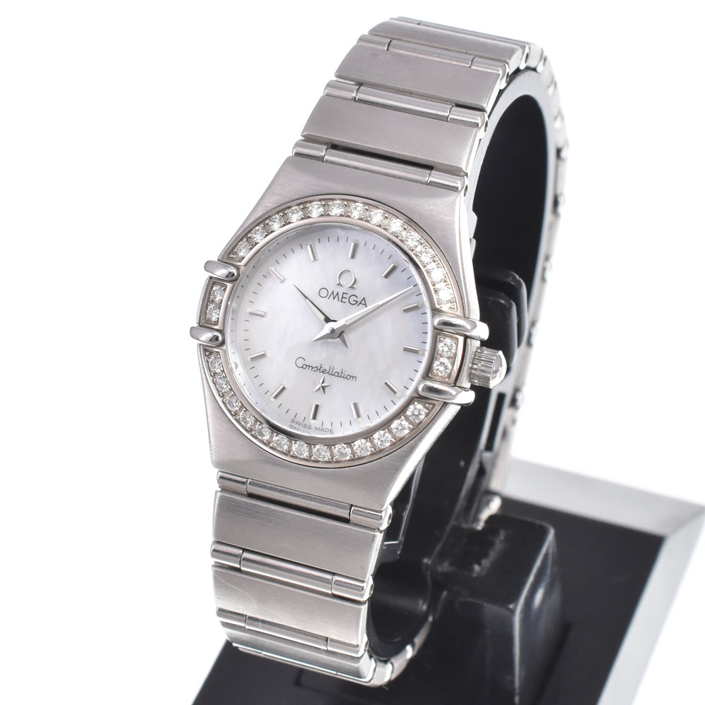 OMEGA Constellation Mini 1466.71 Diamond Bezel White shell Dial Quartz Ladies
 Watch L#151004