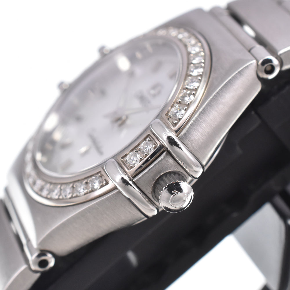 OMEGA Constellation Mini 1466.71 Diamond Bezel White shell Dial Quartz Ladies
 Watch L#151004