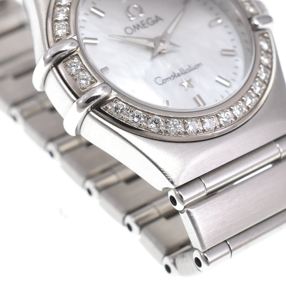 OMEGA Constellation Mini 1466.71 Diamond Bezel White shell Dial Quartz Ladies
 Watch L#151004