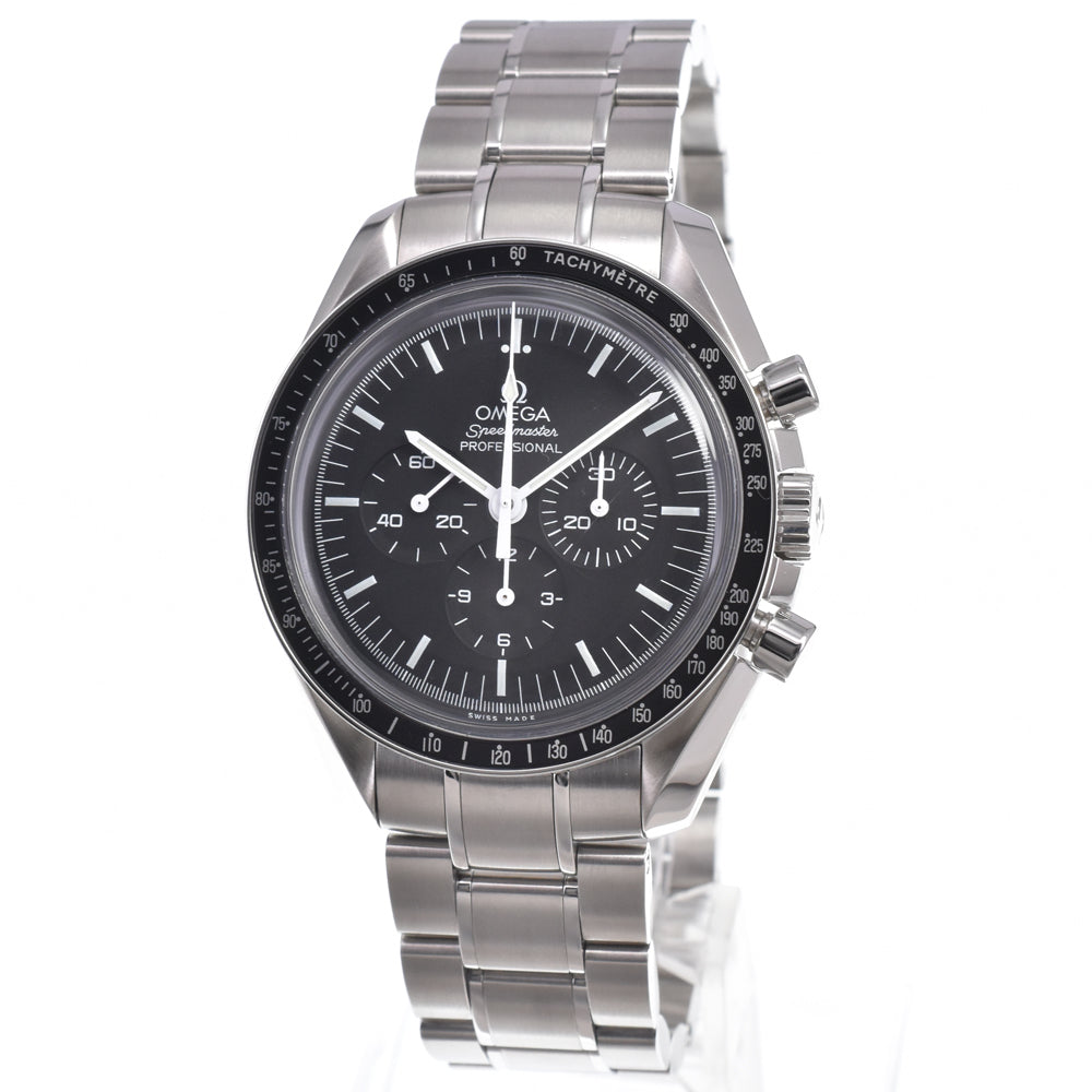 with paper OMEGA Speedmaster Professional Moon Watch 311.30.42.30.01.005 black Dial Hand Winding Men's
 Watch L#151009
