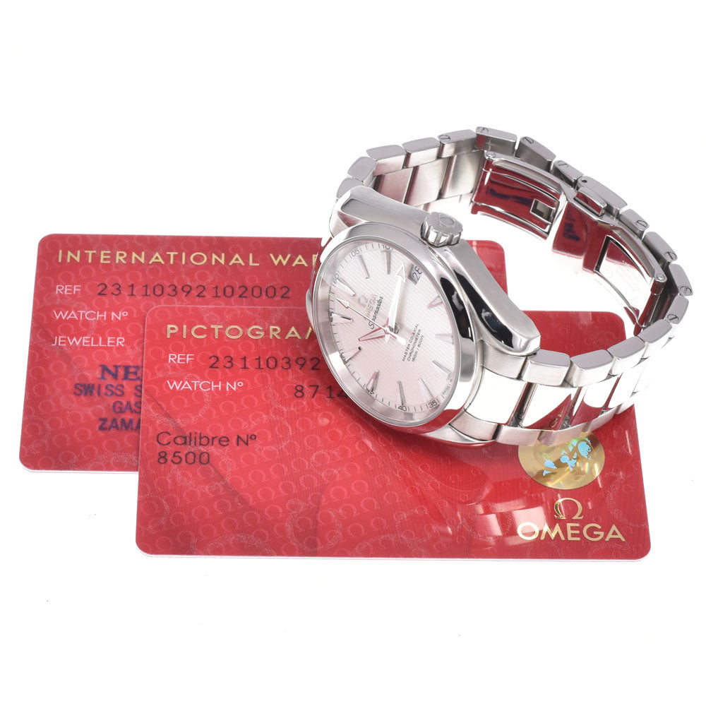 with paper OMEGA Seamaster Aqua Terra 231.10.39.21.02.002 Date Silver Dial Automatic Men's
 Watch L#151010